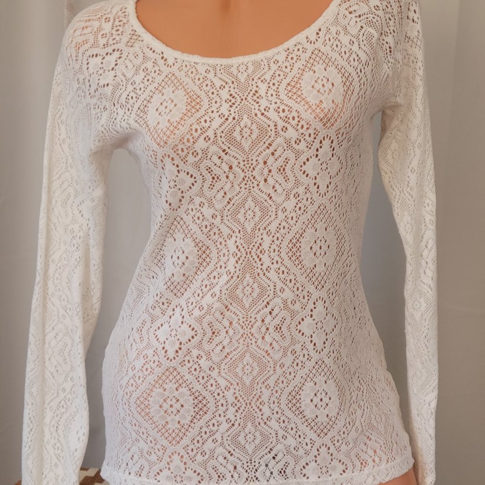 Mudd Mesh Long-Sleeve Tunic